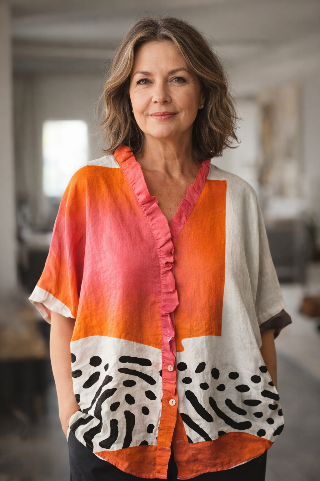 Helen | Luxury Blouse- Elegant  Design & Unique print
