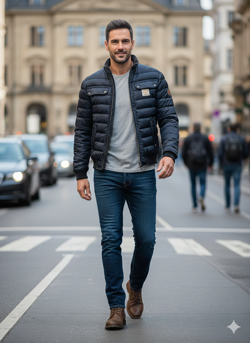 Men´s Elegant Quilted Jacket- Lightweight & Warm