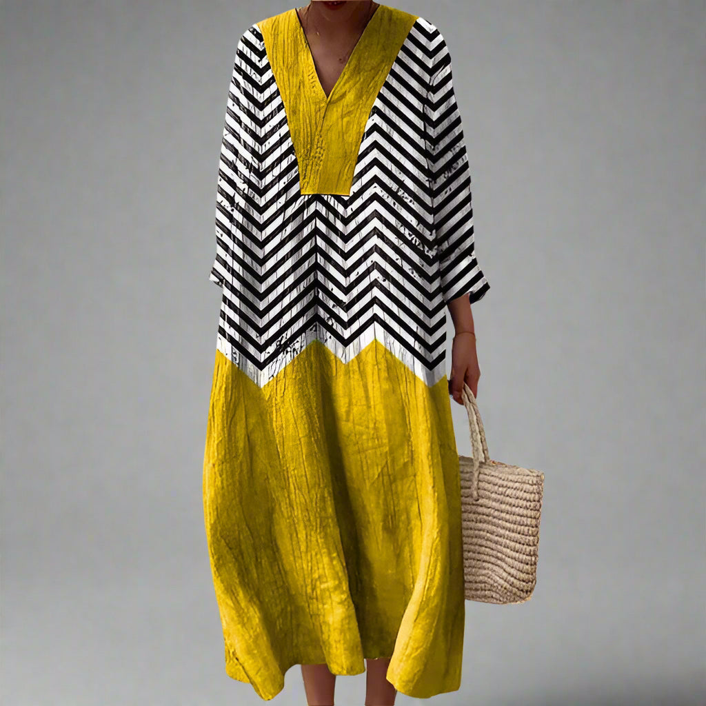 Elen- Chic Pattern Dress