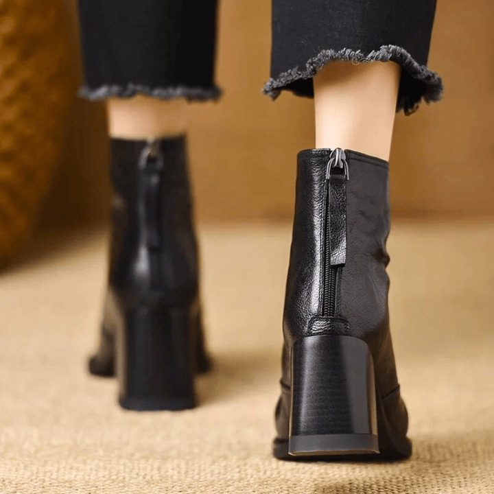 Luxury Mid- Heel Ankle Boots