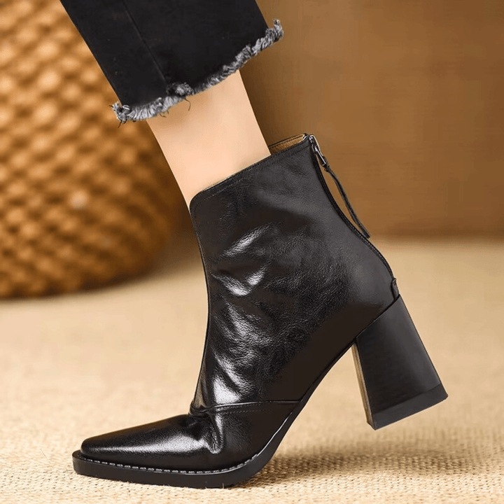 Luxury Mid- Heel Ankle Boots