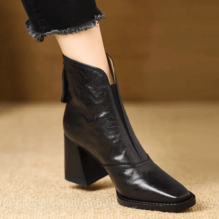 Luxury Mid- Heel Ankle Boots