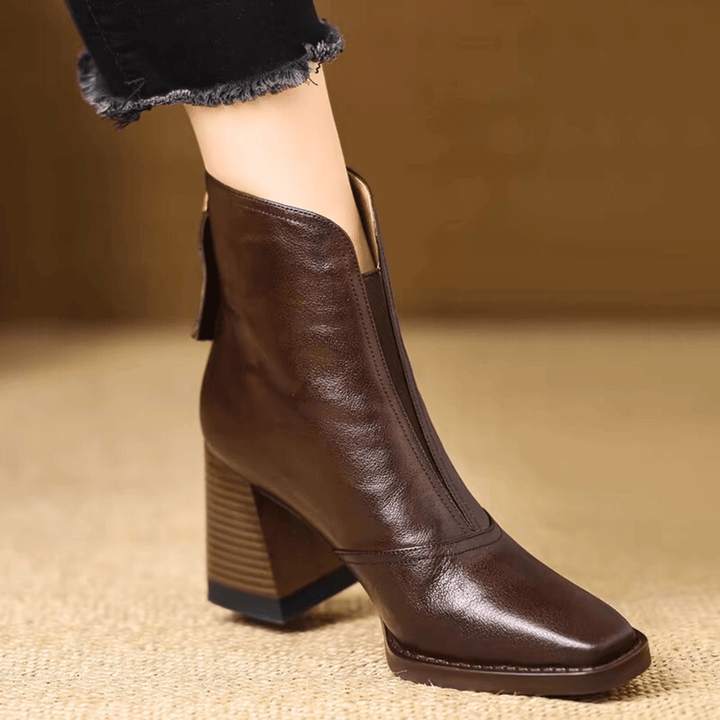 Luxury Mid- Heel Ankle Boots