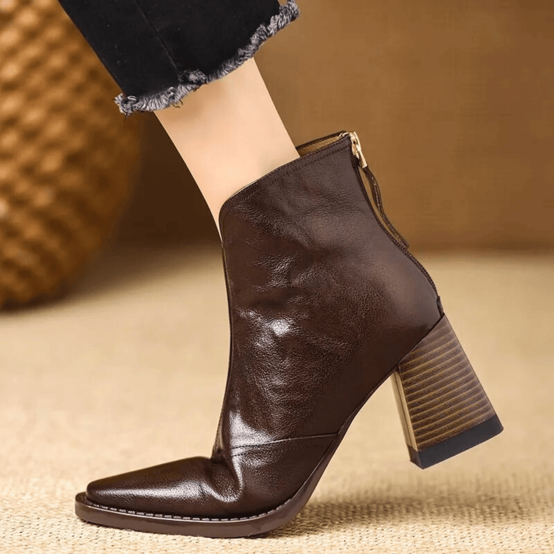 Luxury Mid- Heel Ankle Boots