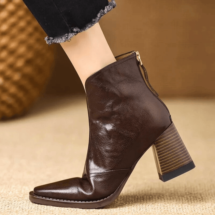Luxury Mid- Heel Ankle Boots